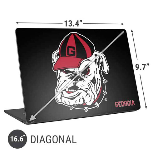 University of Georgia Bulldogs Mascot Universal Laptop 16.6in (13.4 x 9.7in) Skin